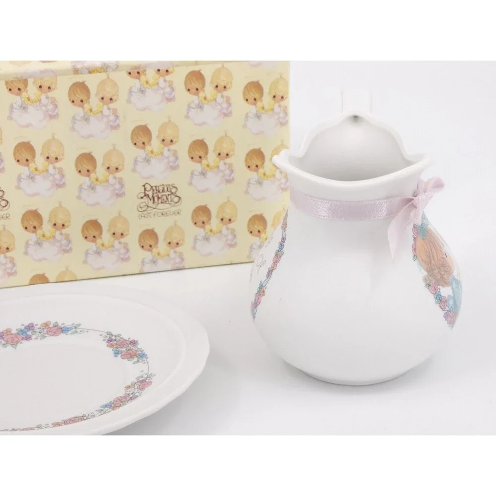 Vintage Precious Moments Sharing The Gift Of Friendship Mini Pitcher Plate Box